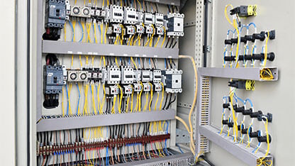 Close-up view of meter box